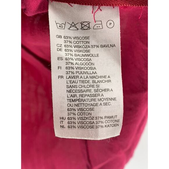 H&M Women's Pink Solid Sailor Collar Short Cap Sleeve Top SZ 8 - Picture 8 of 10